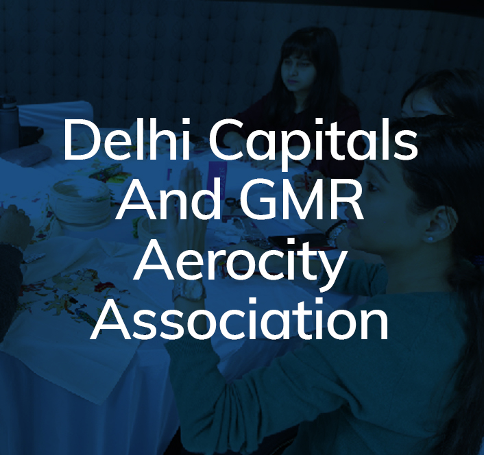 Logo of Delhi Capitals And GMR Aerocity Association